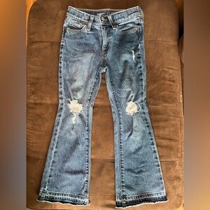 Old Navy Distressed Flare Blue Jeans Size 7